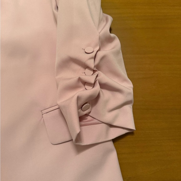 Scoop Light Pink Scrunch Sleeve Women's Blazer - Picture 2 of 4